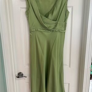Anne Klein Sage Green Midi Silk Dress, only worn once
